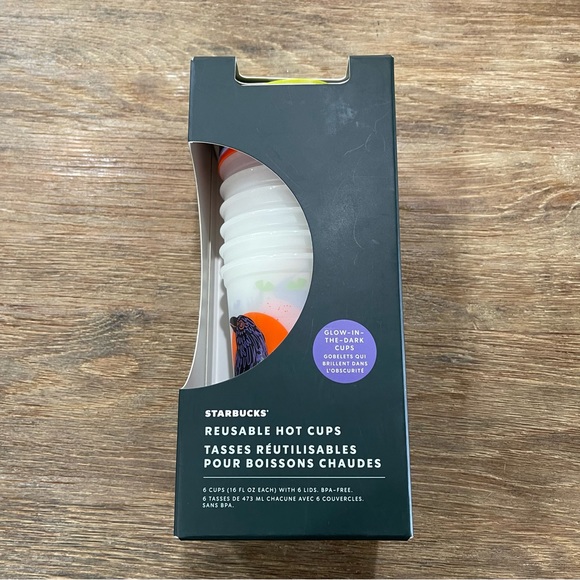 New Starbucks Glow in the Dark Halloween Hot Cups (6-Pack) 16oz each - Picture 2 of 7